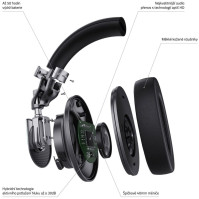 Bezdrátová sluchátka přes uši LAMAX HighComfort ANC (LMXHCANC), černá