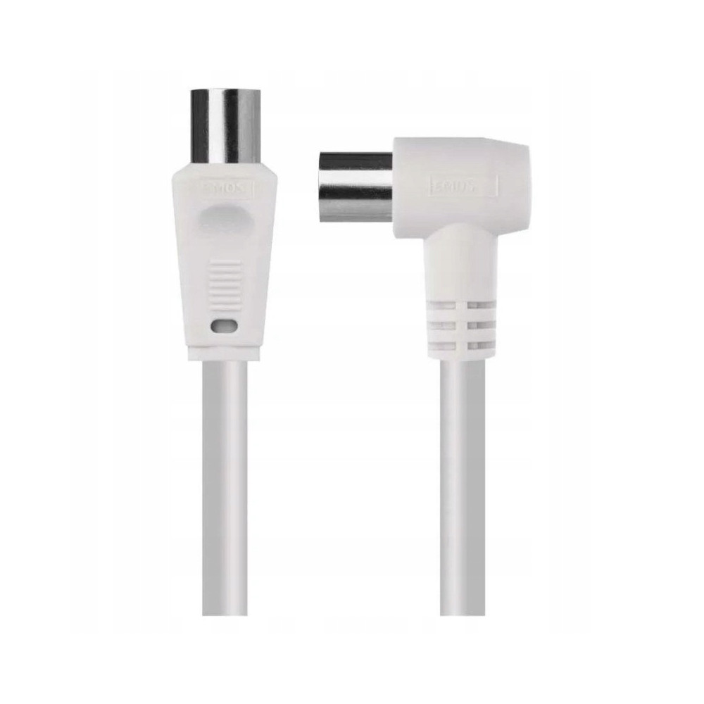 Anténní koaxiální kabel EMOS S30210, 2,5 m, IEC male - IEC female 90°