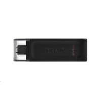 USB Flash Kingston DataTraveler 70, 64GB, USB-C (DT70/64GB), černý