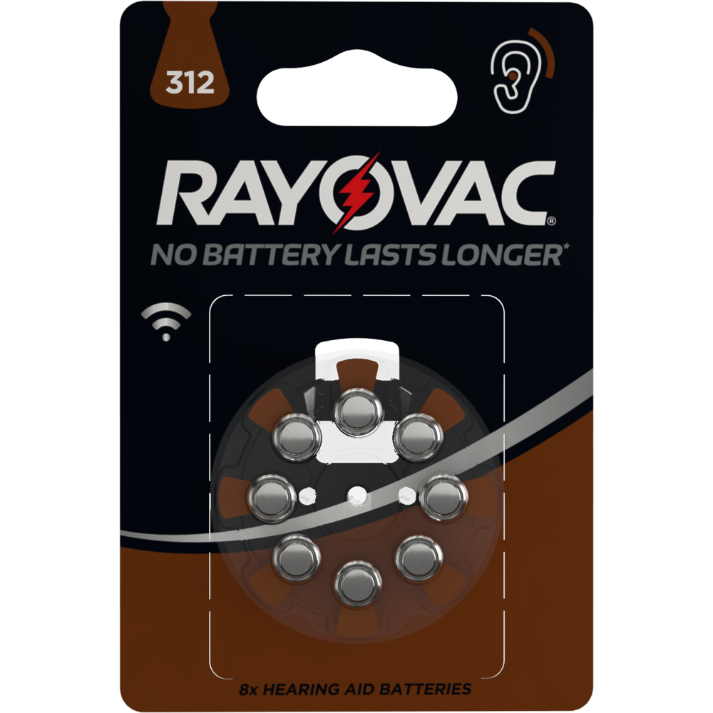 Baterie do naslouchadel Varta Rayovac HAB 312/PR41, blistr 8 ks