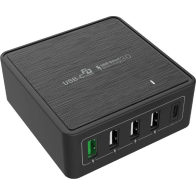 Síťová nabíječka 5x USB QC3.0 + 3x USB + Type-C, PD, 60W
