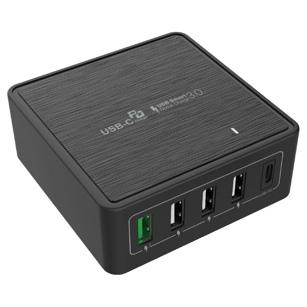 Síťová nabíječka 5x USB QC3.0 + 3x USB + Type-C, PD, 60W