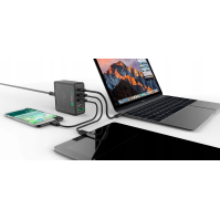 Síťová nabíječka 5x USB QC3.0 + 3x USB + Type-C, PD, 60W