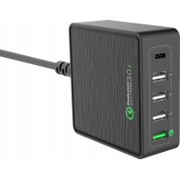 Síťová nabíječka 5x USB QC3.0 + 3x USB + Type-C, PD, 60W