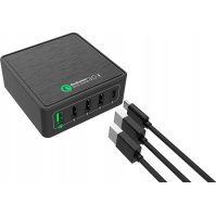 Síťová nabíječka 5x USB QC3.0 + 3x USB + Type-C, PD, 60W