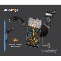 Držák do auta Aligator HA15, do ventilační mřížky (HA15) černý