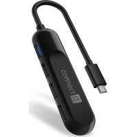 USB Hub Connect IT USB-C/USB 3.2, 3x USB 2.0 (CHU-5000-BK), černý