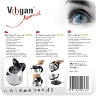 Rychlovarná konvice Vigan WK12X, nerez, 1,2 l