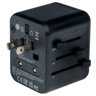 Cestovní adaptér Verbatim UTA-02 s 1 x USB-C PD 20W / 1 x USB-A QC 3.0 (49544) černý