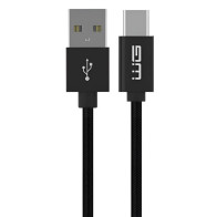 Winner WINKABPR1M3A 3A datový USB-C, prodloužený konektor, 1 m, černý