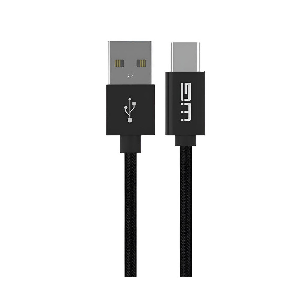 Winner WINKABPR1M3A 3A datový USB-C, prodloužený konektor, 1 m, černý