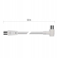 EMOS Anténní koax kabel, 90°, délka 5 m