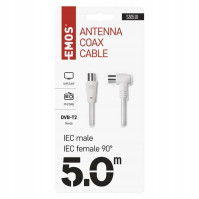 EMOS Anténní koax kabel, 90°, délka 5 m