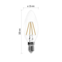 Emos LED žárovka Z74214, E14, 4W, 465lm, 4100K, neutrální bílá, čirá