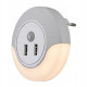 Noční světlo Rabalux Dembo (76012) s USB, bílé