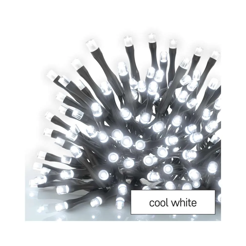 EMOS Základní sada pro spojovací řetězy Standard, 10 m, venkovní, studená bílá, časovač