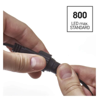 EMOS Základní sada pro spojovací řetězy Standard, 10 m, venkovní, studená bílá, časovač