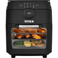 Horkovzdušná fritéza TESLA AirCook & Grill QG800 WiFi, 12 l, 1800 W, 8 programu