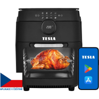Horkovzdušná fritéza TESLA AirCook & Grill QG800 WiFi, 12 l, 1800 W, 8 programu