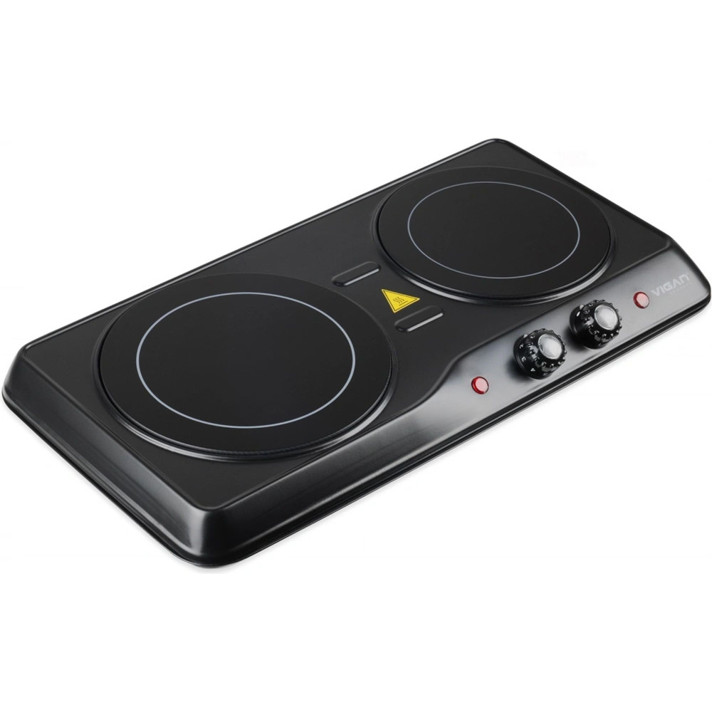 Vařič Vigan SKV2C, sklokeramický, 2 plotýnky, 1200 W, černá