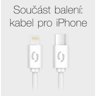 Nabíječka do sítě Aligator Power Delivery 20W, USB-C + kabel pro Apple, bílá