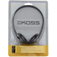 Odolná sluchátka na uši Koss KPH/7 (doživotní záruka), černá