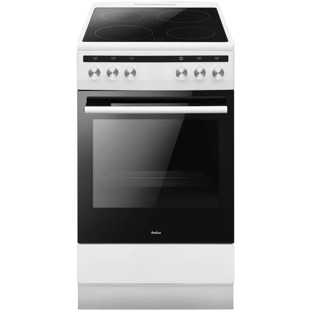 Sklokeramický sporák Amica SS 14 EBW, bílý