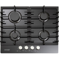 Plynová varná deska Concept PDV7060 BLACK, 4 plotny, 59 cm, černá