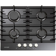 Plynová varná deska Concept PDV7060 BLACK, 4 plotny, 59 cm, černá