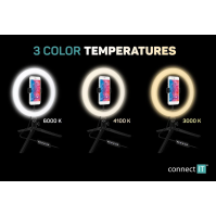 Kruhové RGB LED světlo Connect IT CLI-2020-SM (Selfie10RGB)