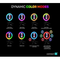 Kruhové RGB LED světlo Connect IT CLI-2020-SM (Selfie10RGB)