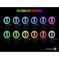 Kruhové RGB LED světlo Connect IT CLI-2020-SM (Selfie10RGB)